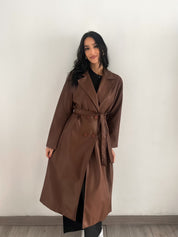 Trench similpelle lungo